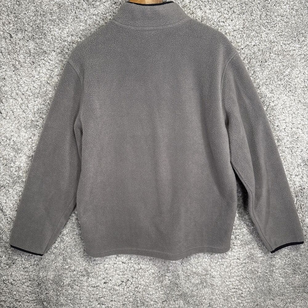 Telluride Clothing Company Men’s Fleece Pullover Snap Button Large Grey Pocket - Picture 7 of 12